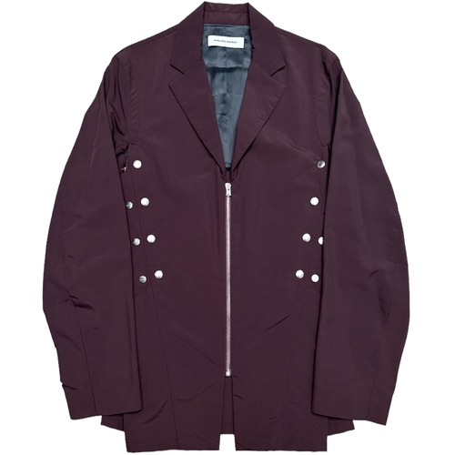 Burr snap zip blazer